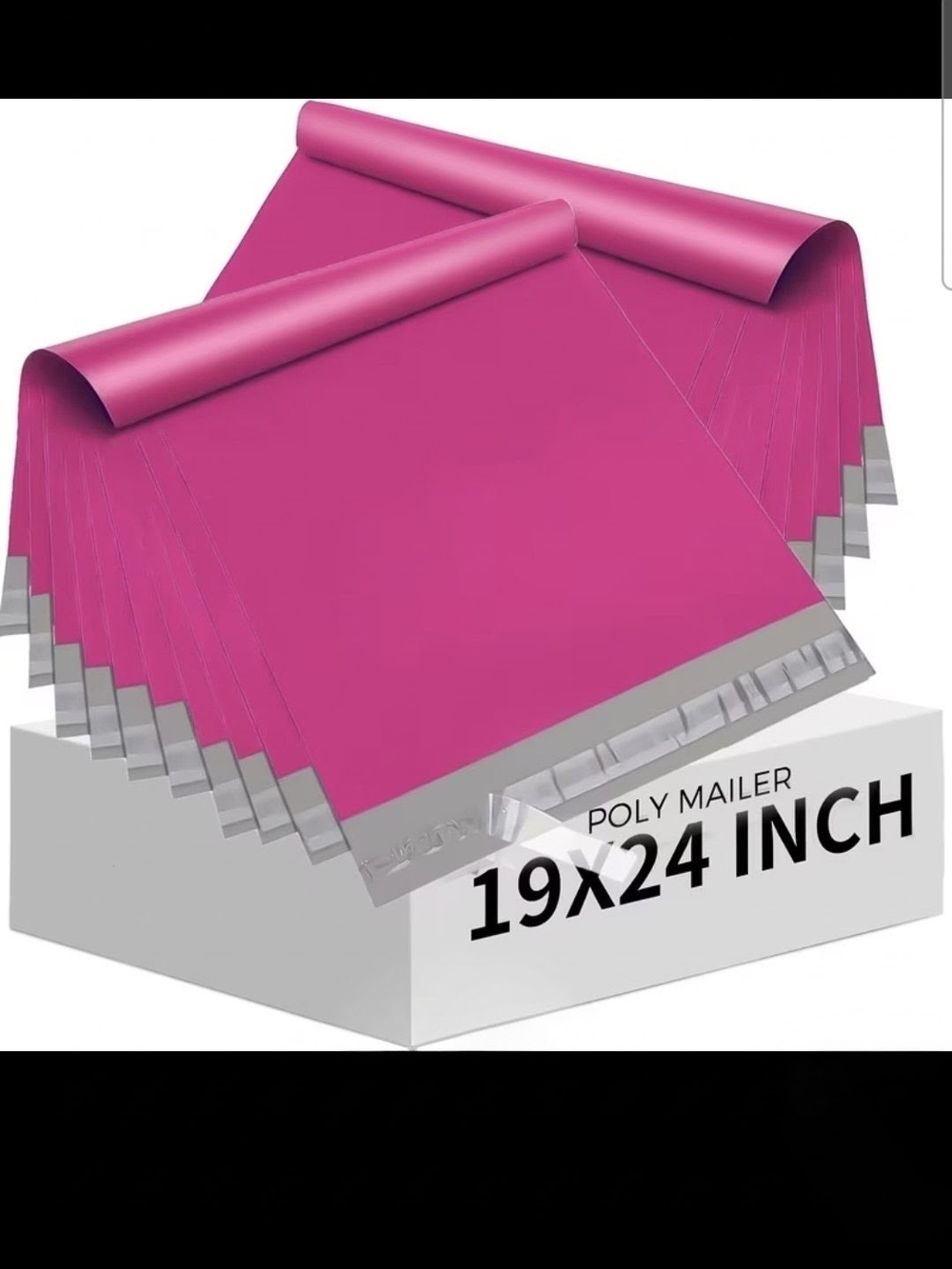 Hot Pink Poly Mailer 19x24 - Qty 20- Durable Shipping Bags